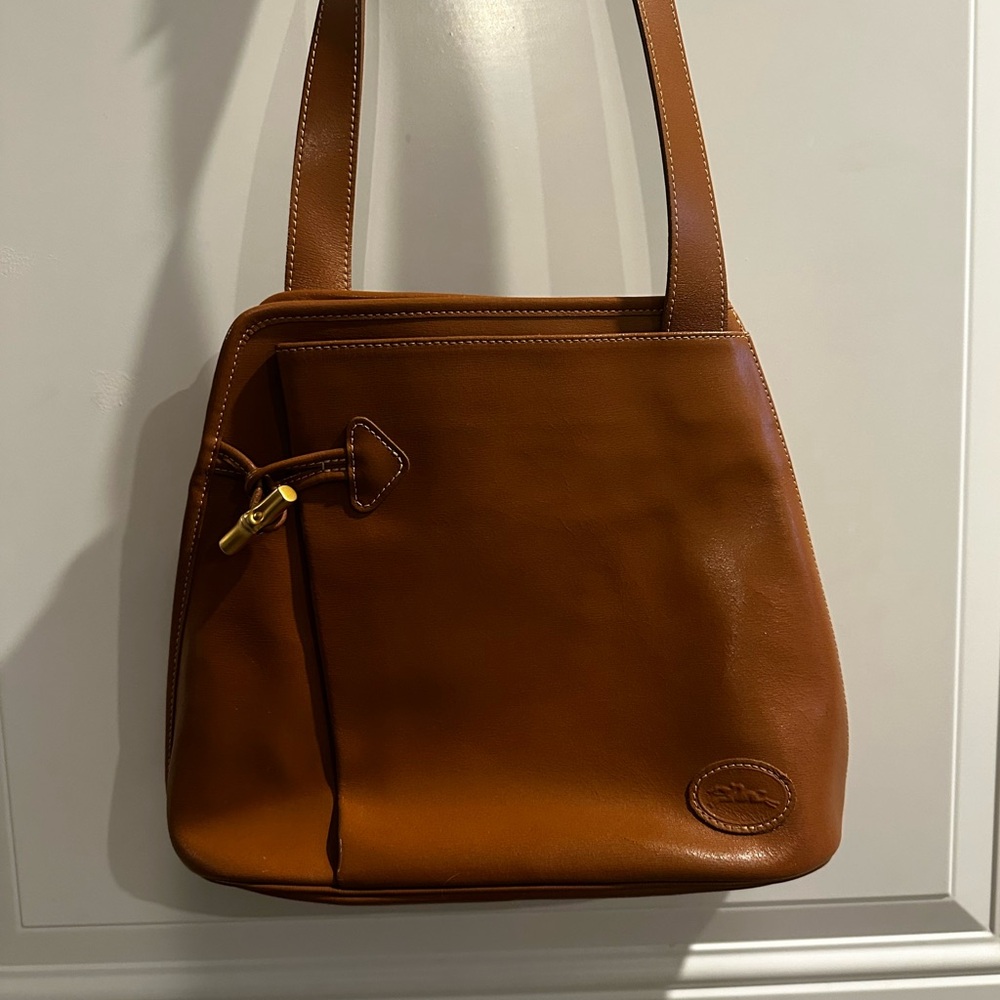 Vintage Longchamp Roseau leather bag